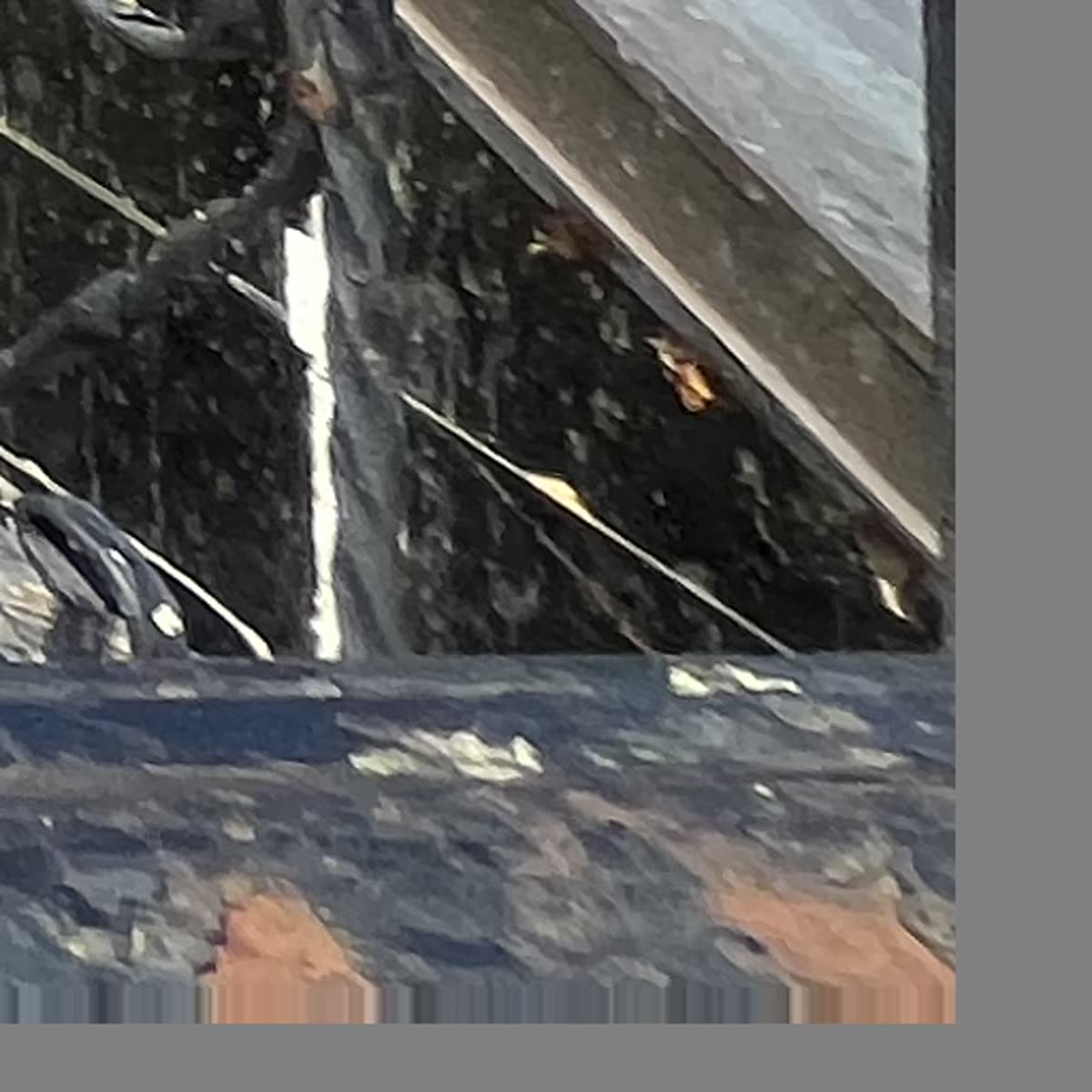 Completed flashing and edge detail after Gaco Silicone Coating, Winnetka IL